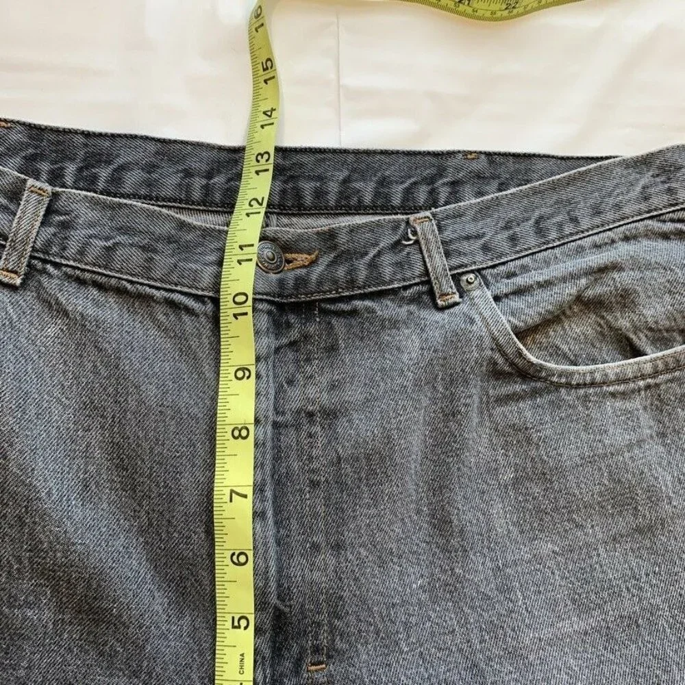 Vintage Polo Ralph Lauren Jeans Mens 38x30 (38x28) USA Made‎ Loose Black Denim